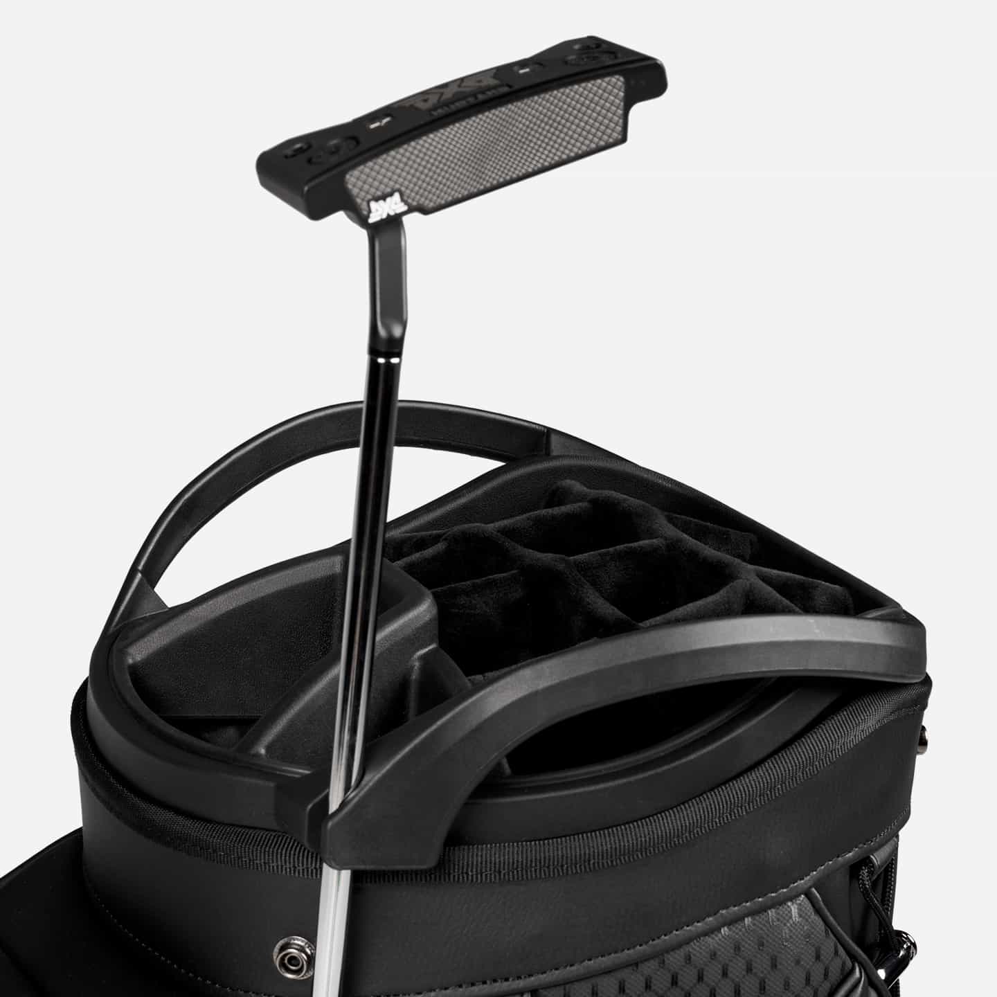 PXG black deluxe cart golf bag NextGen on a white background