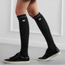 Women's Jacquard Knee Socks - Black
