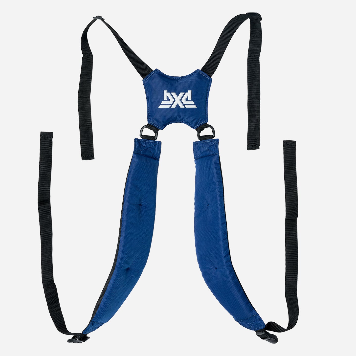PXG navy and white xtreme carry stand golf bag on a white background