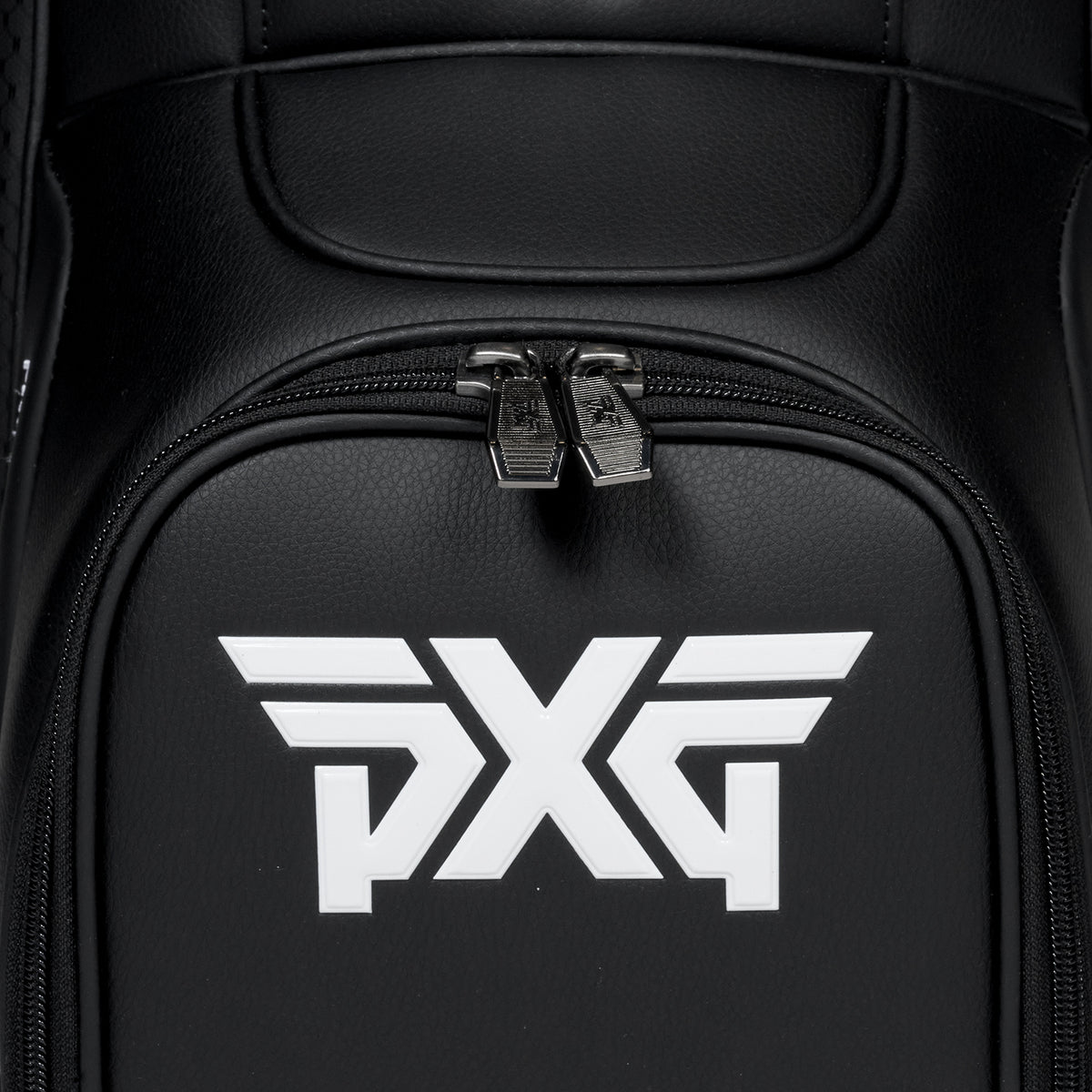 PXG black and white NextGen Den golf Caddy on a white background
