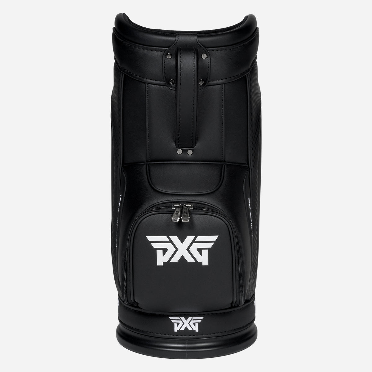 PXG black and white NextGen Den golf Caddy on a white background