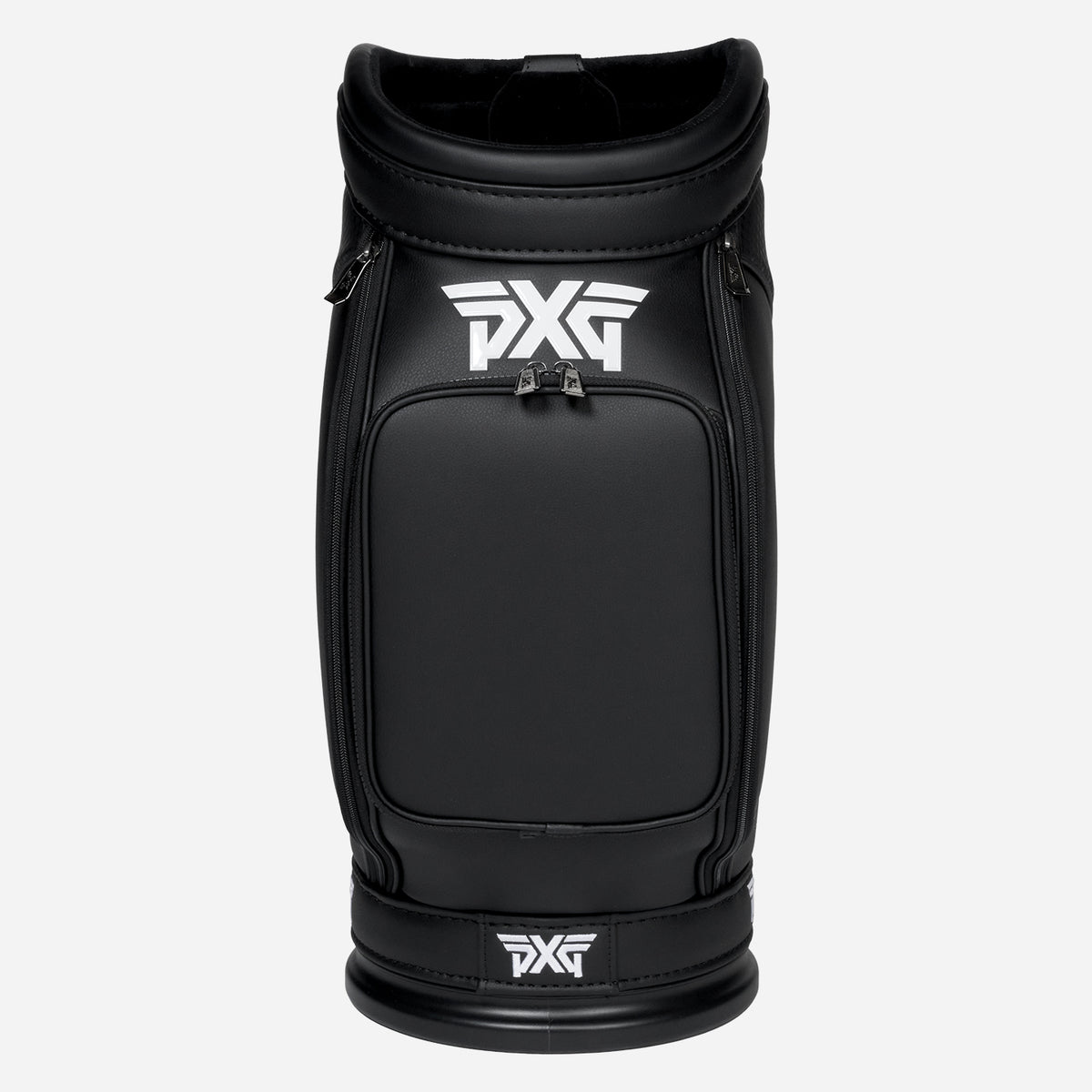 PXG black and white NextGen Den golf Caddy on a white background