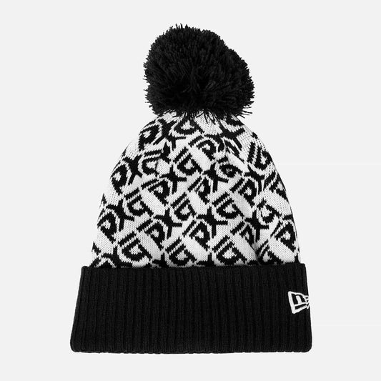 Infinite Logo Jacquard Knit Beanie - Black - PXG UK