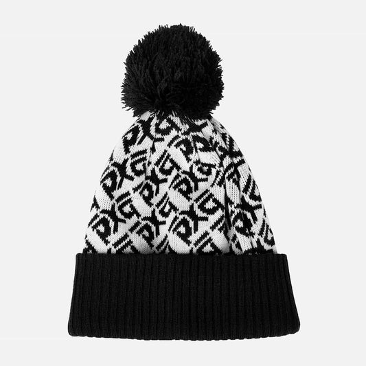 Infinite Logo Jacquard Knit Beanie - Black - PXG UK