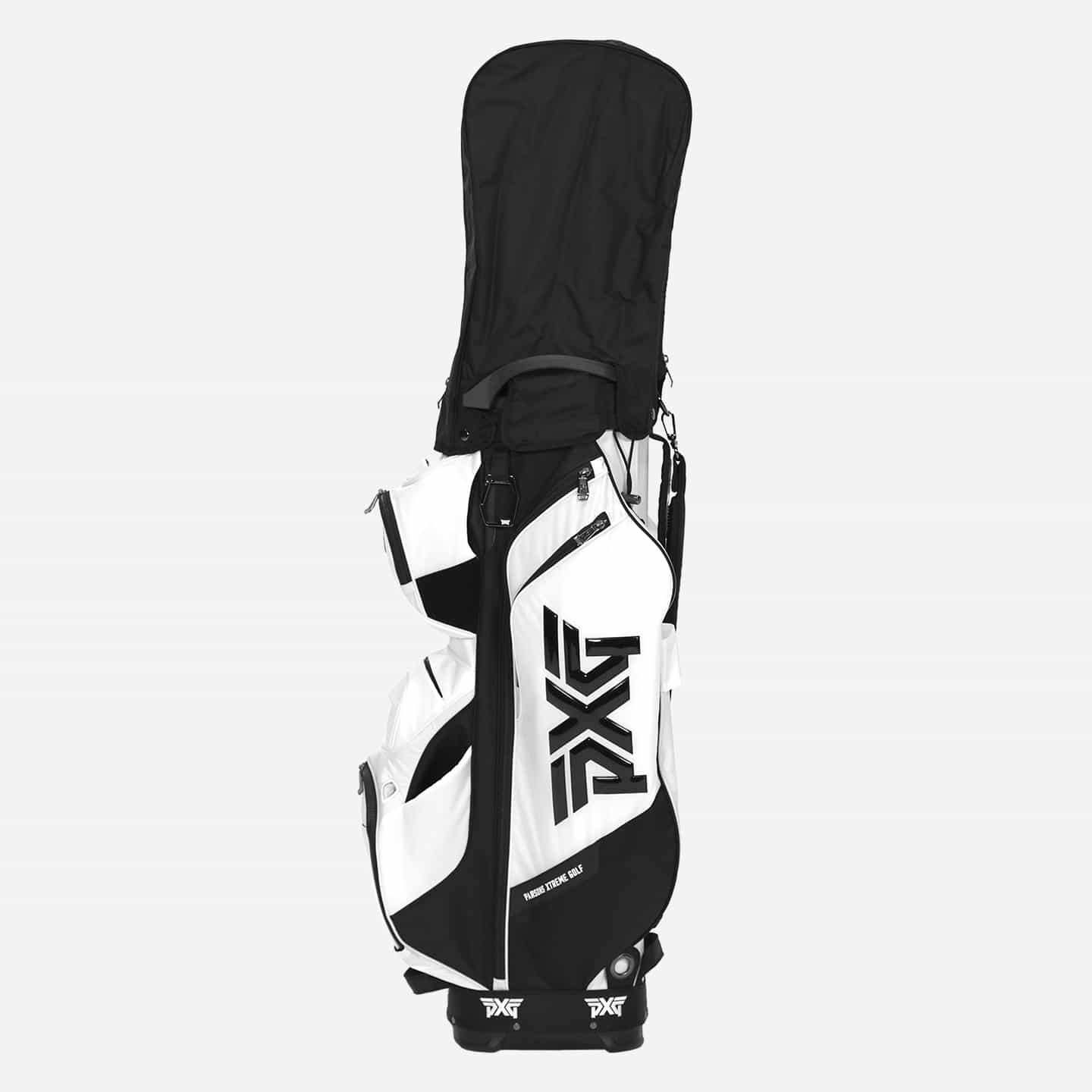PXG white xtreme cart golf bag on a white background