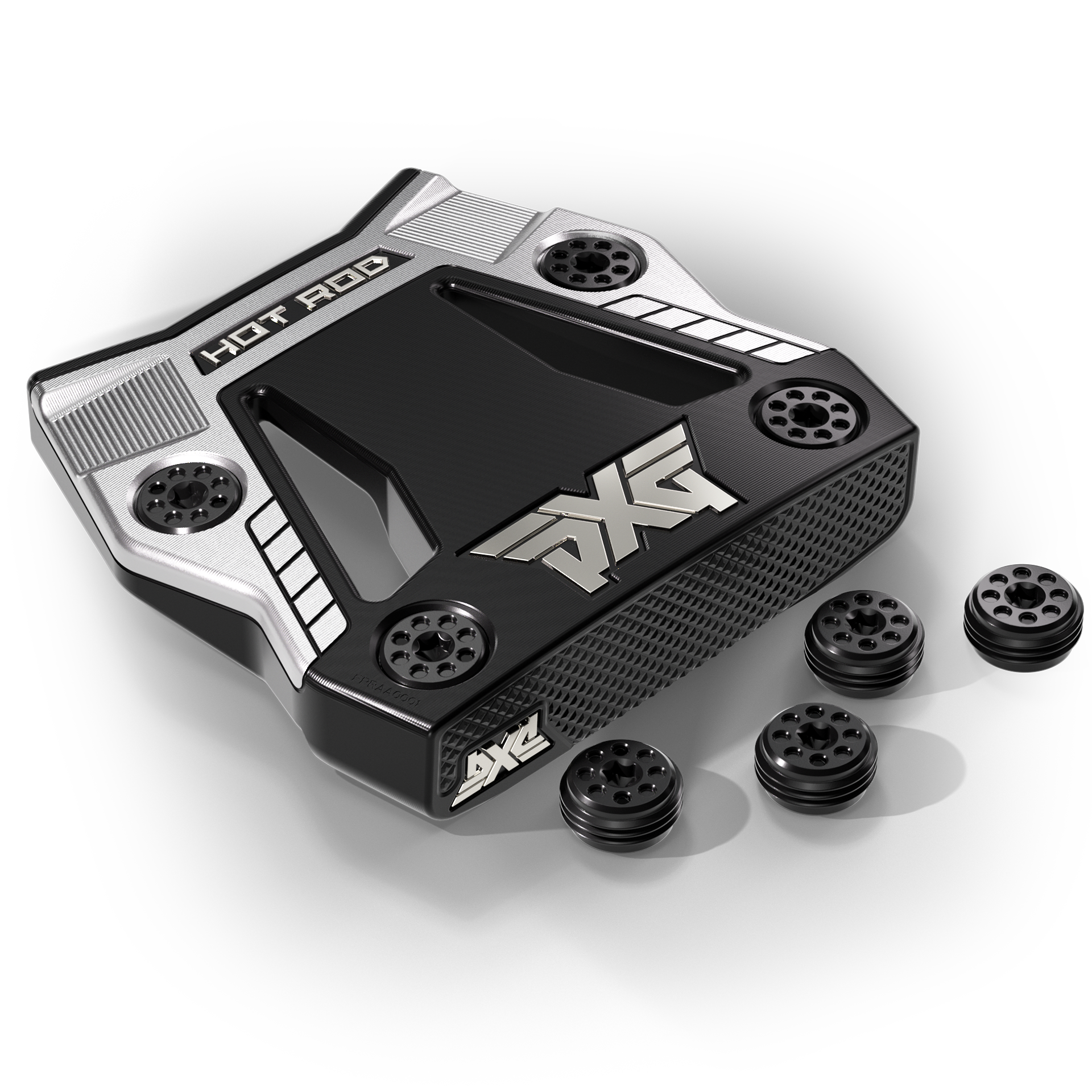 Black and silver metal component with 'PXG' branding on a white background