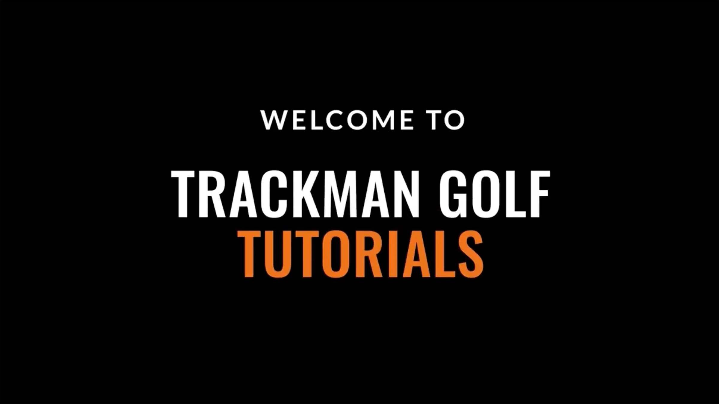 Load video: trackman golf tutorials